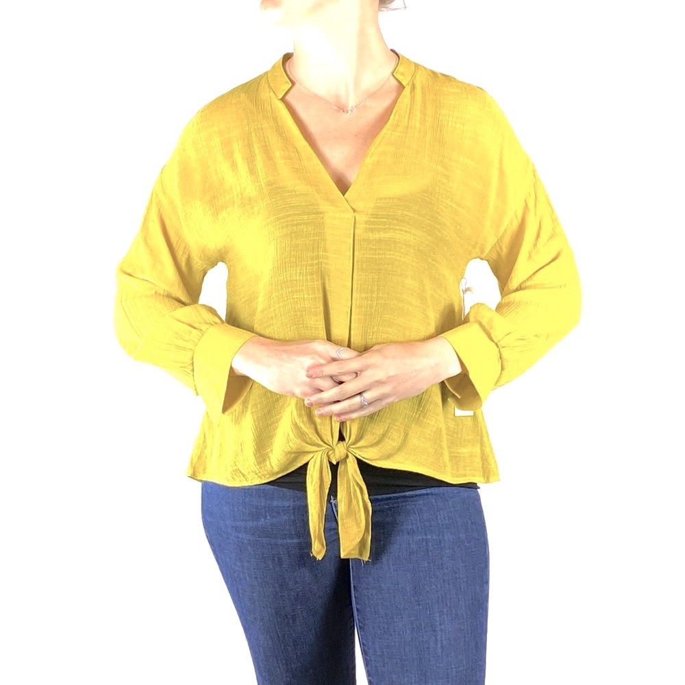 Day to Day Gauzy Celery Green Top